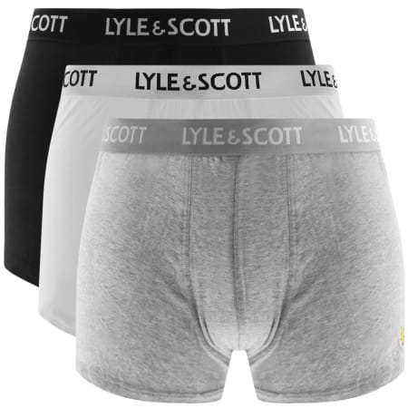 Product Image for Lyle And Scott Three Pack Boxer Trunks Grey