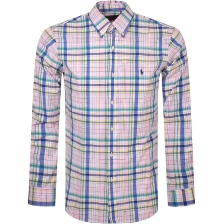 Product Image for Ralph Lauren Check Long Sleeve Shirt Pink