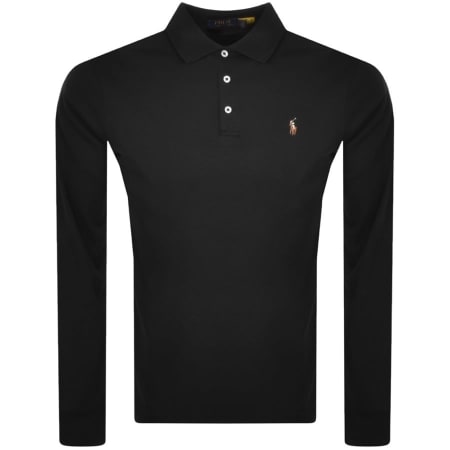 Product Image for Ralph Lauren Long Sleeved Polo T Shirt Black