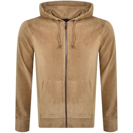 Product Image for Ralph Lauren Full Zip Corduroy Hoodie Khaki