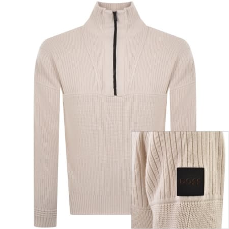 Product Image for BOSS Atondo Knit Jumper Beige