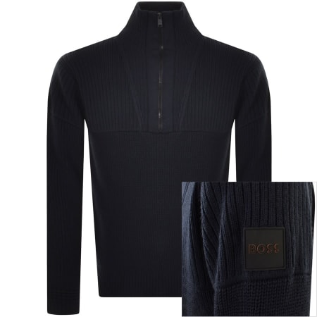 Product Image for BOSS Atondo Knit Jumper Navy