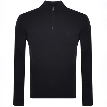 Product Image for BOSS Padro L Half Zip Knit Jumper Navy