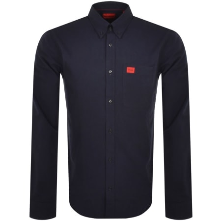 Product Image for HUGO Long Sleeved Evito Shirt Navy