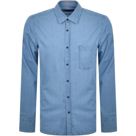 Product Image for BOSS Riou 1 Long Sleeved Shirt Blue
