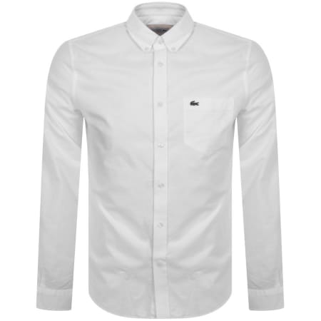Product Image for Lacoste Woven Long Sleeved Shirt White