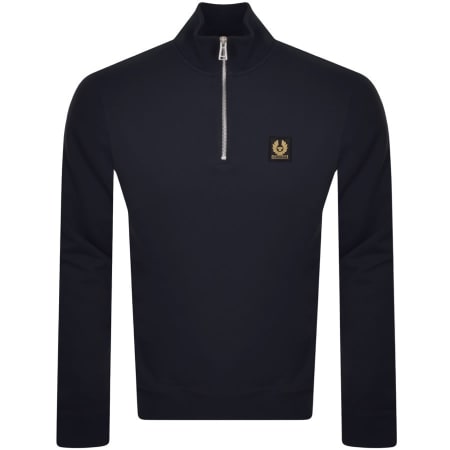 Product Image for Belstaff Quarter Zip Sweatshirt Navy