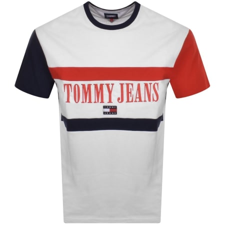 Product Image for Tommy Jeans Skater Logo T Shirt White