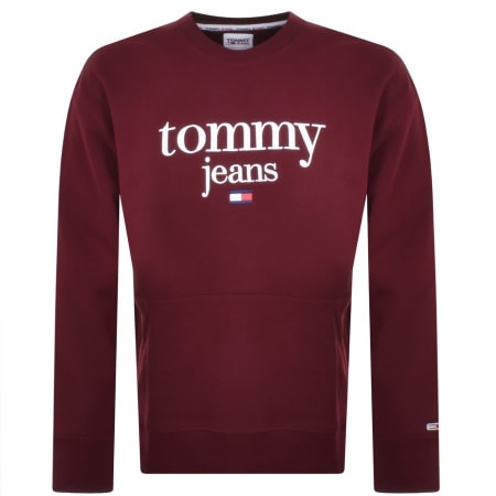 Product Image for Tommy Jeans Corp Logo Sweatshirt Burgundy