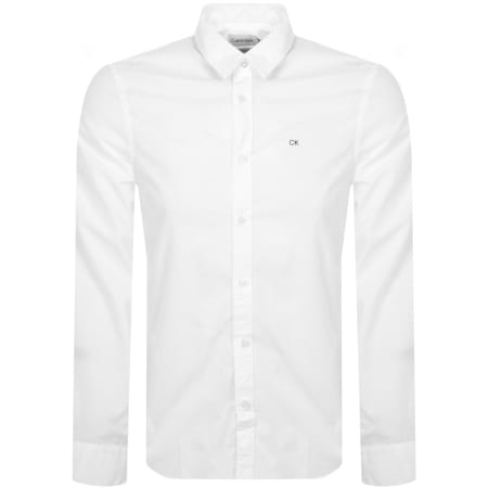 Product Image for Calvin Klein Long Sleeve Slim Fit Shirt White