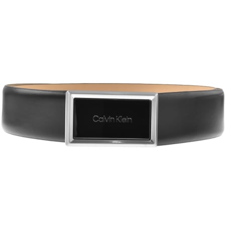 Product Image for Calvin Klein Pyramid Plaque Logo Belt Black
