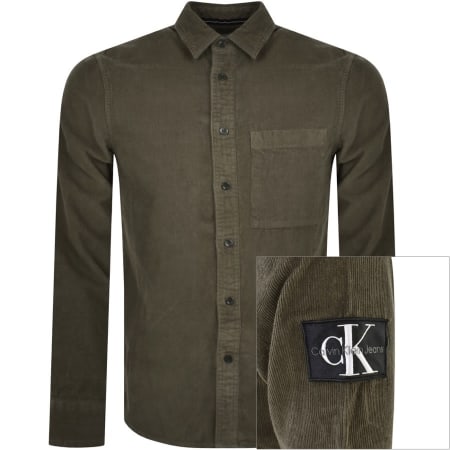 Product Image for Calvin Klein Corduroy Long Sleeve Shirt Green