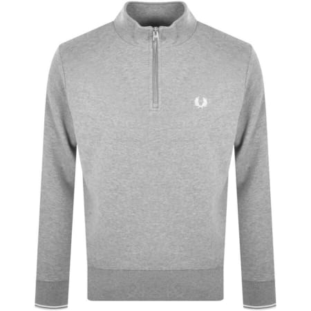 Product Image for Fred Perry Half Zip Sweatshirt Grey