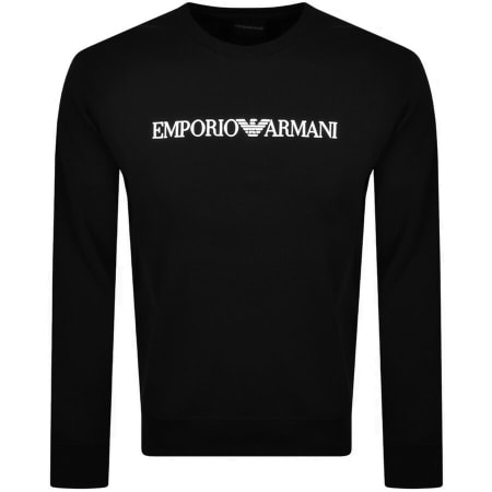 Product Image for Emporio Armani Crew Neck Logo Sweatshirt Black