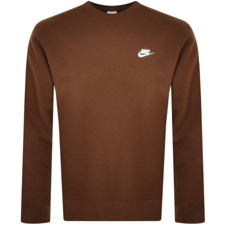 Product Image for Nike Crew Neck Club Sweatshirt Brown