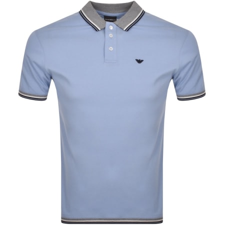Product Image for Emporio Armani Short Sleeved Polo T Shirt Blue