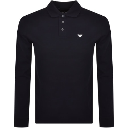 Product Image for Emporio Armani Long Sleeve Polo T Shirt Navy