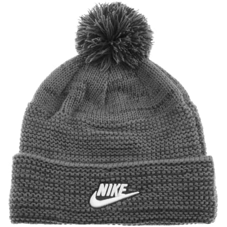Product Image for Nike Cuffed Pom Swoosh Beanie Hat Grey