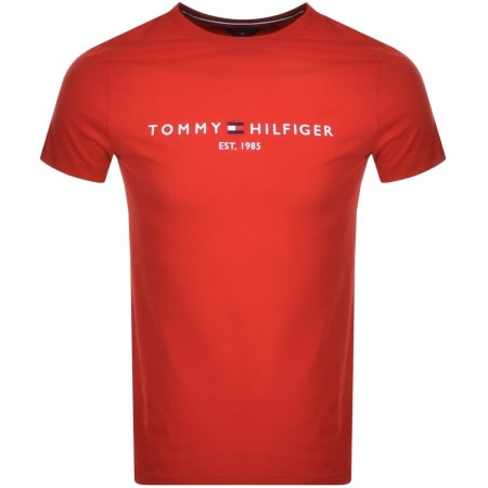Product Image for Tommy Hilfiger Logo T Shirt Red