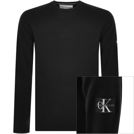 Product Image for Calvin Klein Jeans Badge Raw Sweatshirt Black