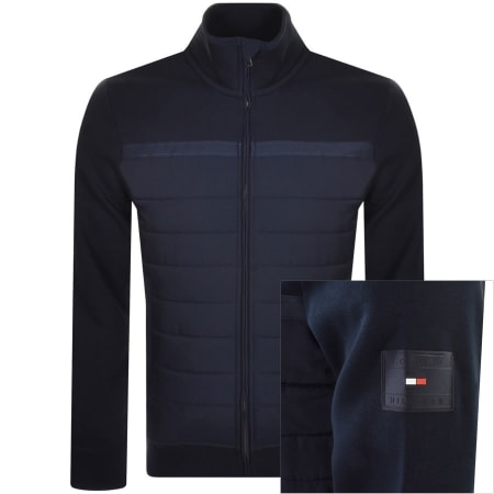 Product Image for Tommy Hilfiger Mix Media Full Zip Sweatshirt Navy