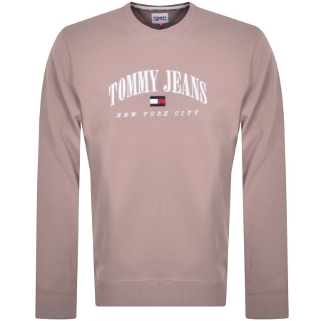 Product Image for Tommy Jeans Varsity Logo Sweatshirt Beige