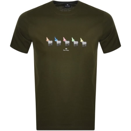 Product Image for PS By Paul Smith Zebra Cones T Shirt Green