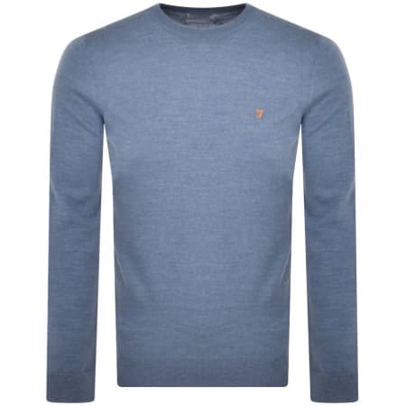 Product Image for Farah Vintage Mullen Knit Jumper Blue
