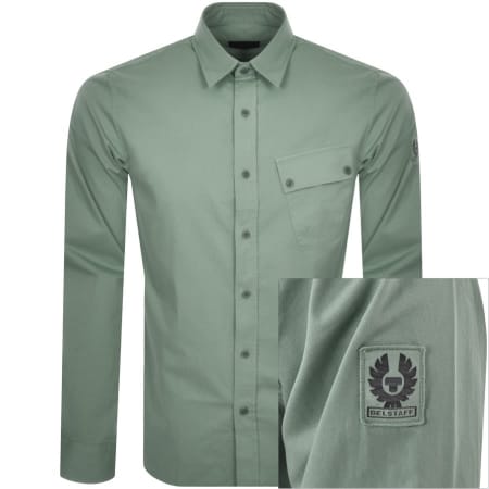 Product Image for Belstaff Long Sleeved Pitch Shirt Green