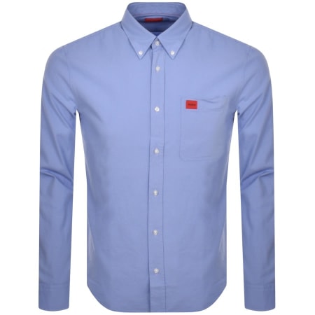 Product Image for HUGO Long Sleeved Evito Shirt Blue
