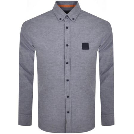 Product Image for BOSS Mabsoot Long Sleeved Shirt Navy
