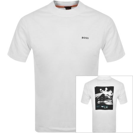 Product Image for BOSS T Skate Logo T Shirt White