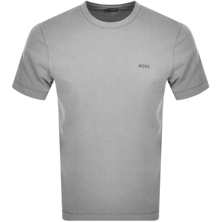Product Image for BOSS Testructured Logo T Shirt Grey
