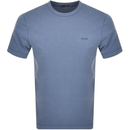 Product Image for BOSS Testructured Logo T Shirt Blue