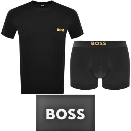 Product Image for BOSS Loungewear T Shirt And Trunks Set Black