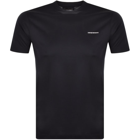 Product Image for Emporio Armani Short Sleeved Logo T Shirt Navy
