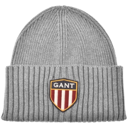 Product Image for Gant Banner Shield Beanie Hat Grey