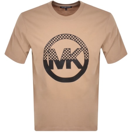 Product Image for Michael Kors Short Sleeve Logo T Shirt Beige