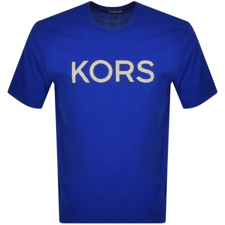 Product Image for Michael Kors Short Sleeve Logo T Shirt Blue