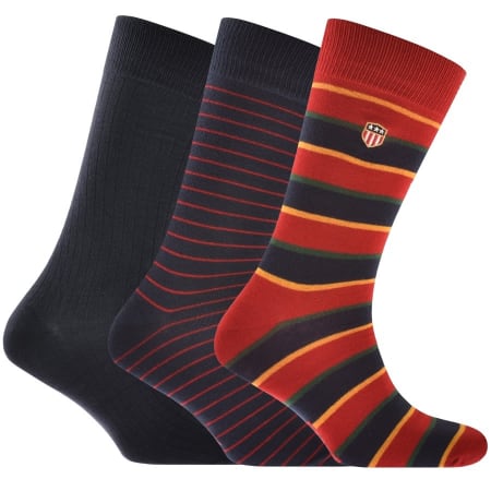 Product Image for Gant Three Pack Socks Gift Box Navy