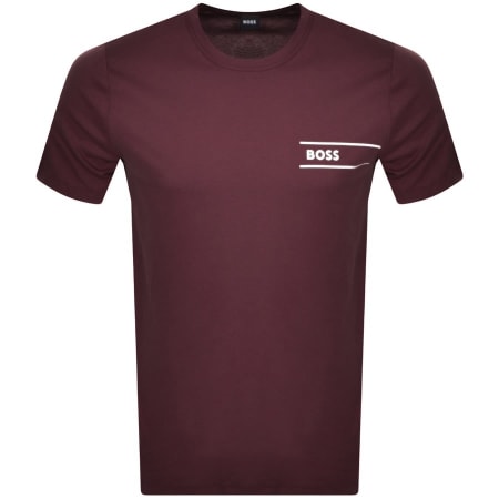 Product Image for BOSS Short Sleeve Crew Neck T Shirt Burgundy