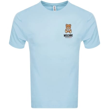 Product Image for Moschino Lounge Bear Logo T Shirt Blue