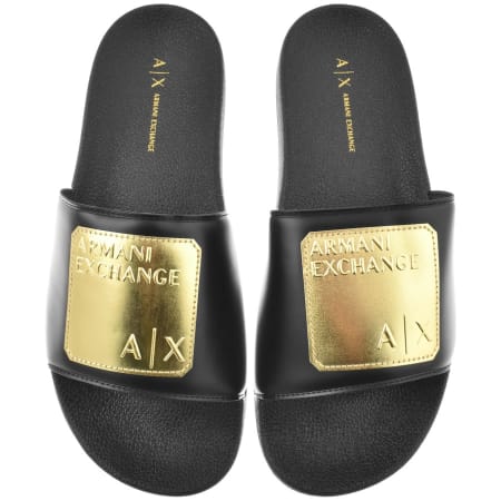 Product Image for Armani Exchange Logo Sliders Black
