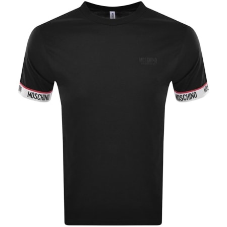Product Image for Moschino Short Sleeve Tape T Shirt Black