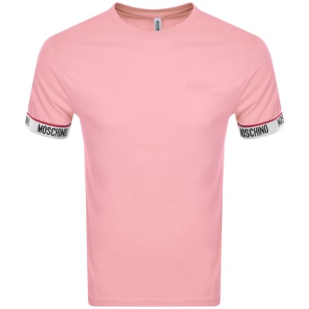 Product Image for Moschino Short Sleeve Tape T Shirt Pink