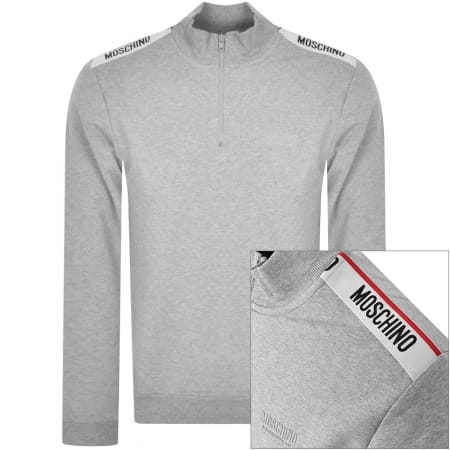 Product Image for Moschino Tape Half Zip Sweatshirt Grey