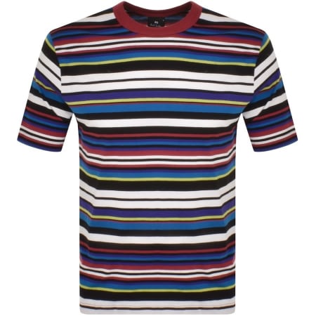 Product Image for PS By Paul Smith Stripe T Shirt Burgundy