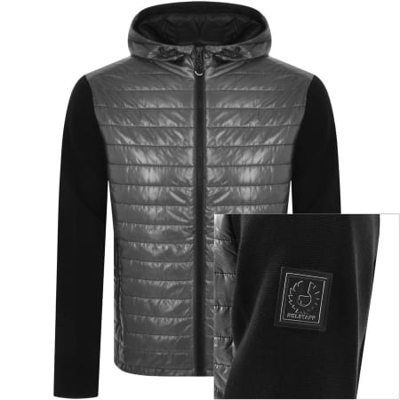 Product Image for Belstaff Vert Full Zip Hooded Jumper Black