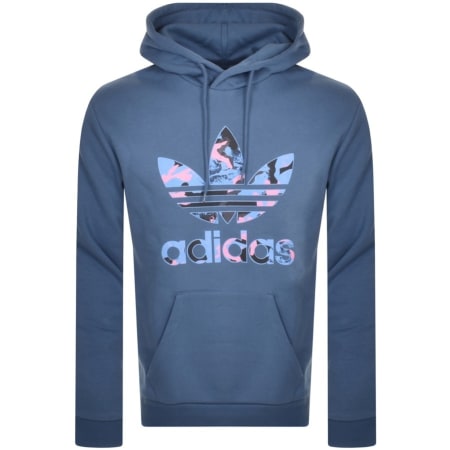 Product Image for adidas Originals Camo Logo Hoodie Blue