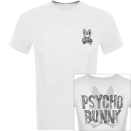 Product Image for Psycho Bunny Depoe Back Graphic T Shirt White
